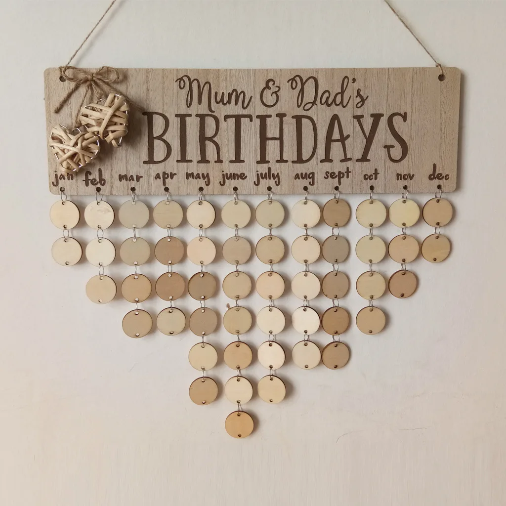 DIY creative reminder board for family and friends birthday calendar