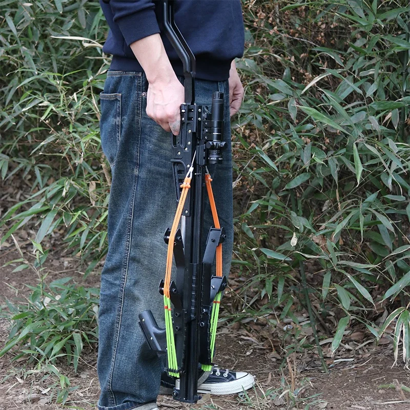 Hot Selling Fishing Hunting Equipment Slingshot With 8-Strands Rubber Bands