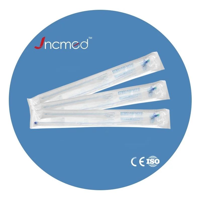JCMED Disposable Medical 2-Way Silicone Urethral Catheter Two Lumen Urinary Catheter Ureteral Catheter