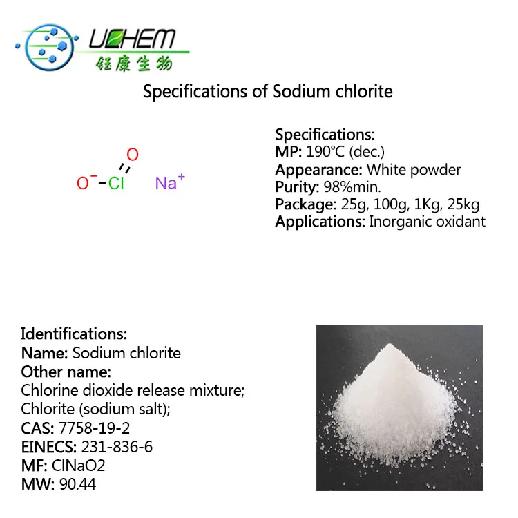 
Factory supply 98% Sodium chlorite powder CAS 7758-19-2 with best price Sodium chlorite 