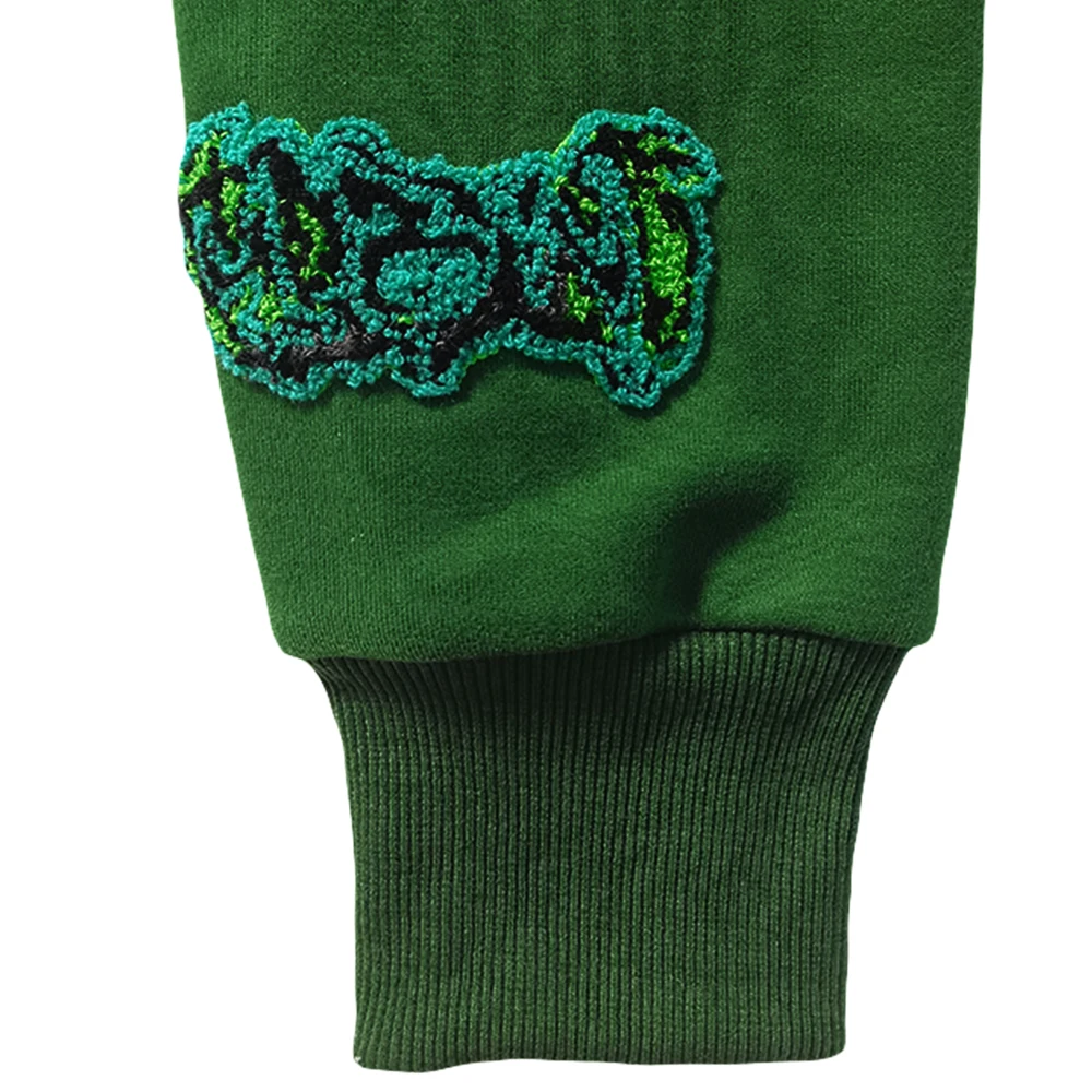 Custom Chenille Patch Towel Embroidery High Quality Printing Hoody Full Face Zip Mens Hip Pop Hooded Streetwear Casual Hoodies