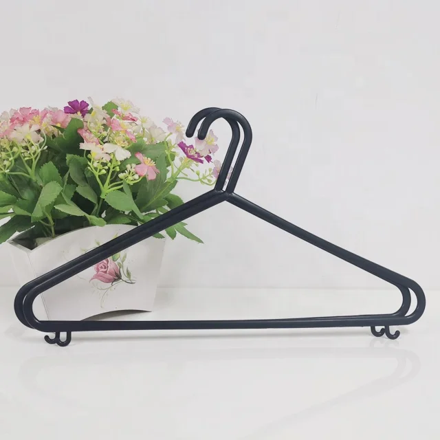 Factory Sell Cheaper Price Black Color Adult Suit Hanger Strong Plastic Clothes Dress Hanger