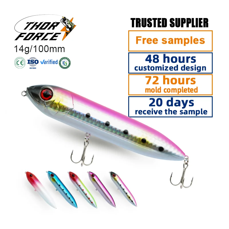 Thorforce 130mm 26g Top water fish baits walk the dog fishing lure spook lure for fishing baits pencil lures