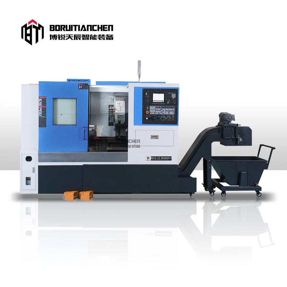 BR-20H-400D Turning and milling compound center swing diameter over bed 460mm 600mm slant bed cnc lathe with turret