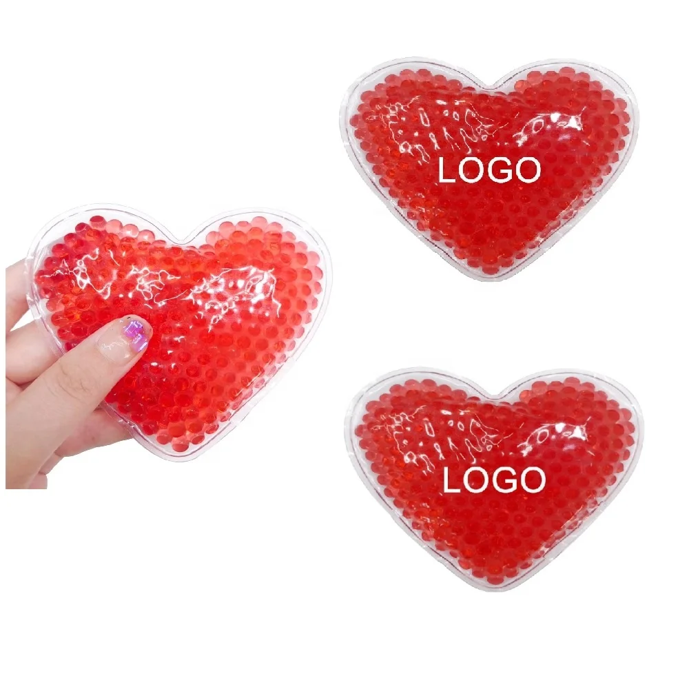 Heart Shape Gel Compress Hot and Cold Gel Bead Pads Reusable Gel Beads Ice Packs for Injuries