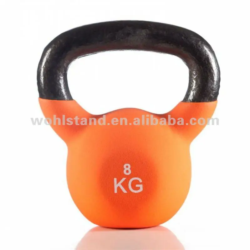 Colored neoprene kettlebells