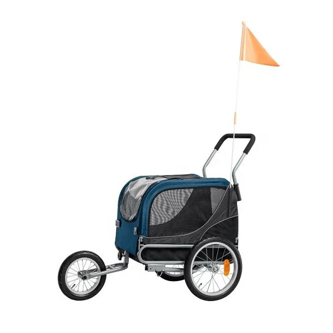 
High Quality Three Wheels Stroller Large Size Pet Dog Bicycle Bike Trailer 