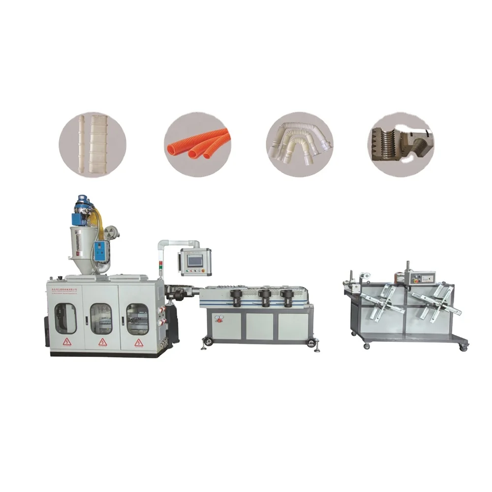 Single wall corrugated pipe making plastic extruder machine
