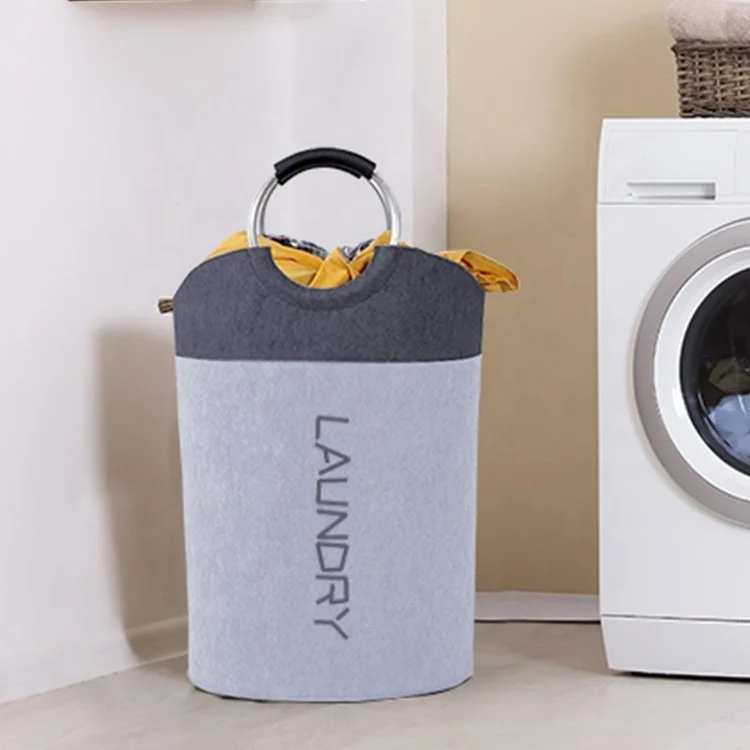 Factory Hot Sales Soft Wool Felt Clothes Hamper Safety Material  Multi-Functional Eco-Conscious Homes
