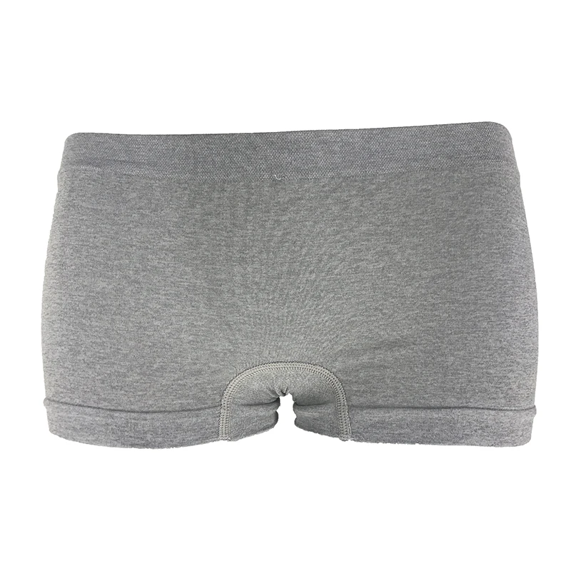 Classic Plain Woman Underwear Stretch Gray Solid Color Boxer Brief Women Seamless Basic Soft Boyshorts Underwear