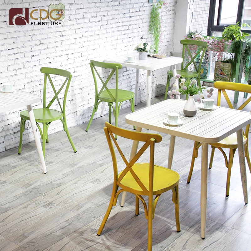 Antique Full Set Commercial Outdoor Restaurant Dinning Cafe Table Cafe Furniture Restaurant Table  Antique