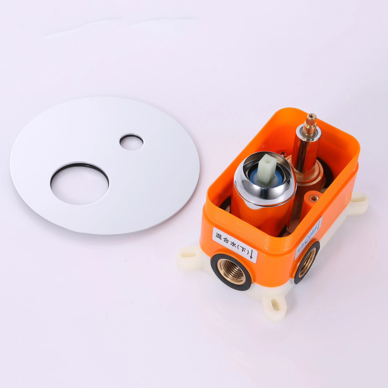 Fapully Exposed Concealed Shower Sets High Quality Wall Mounted 2-way Control Rain Bathroom  in wall Shower Set