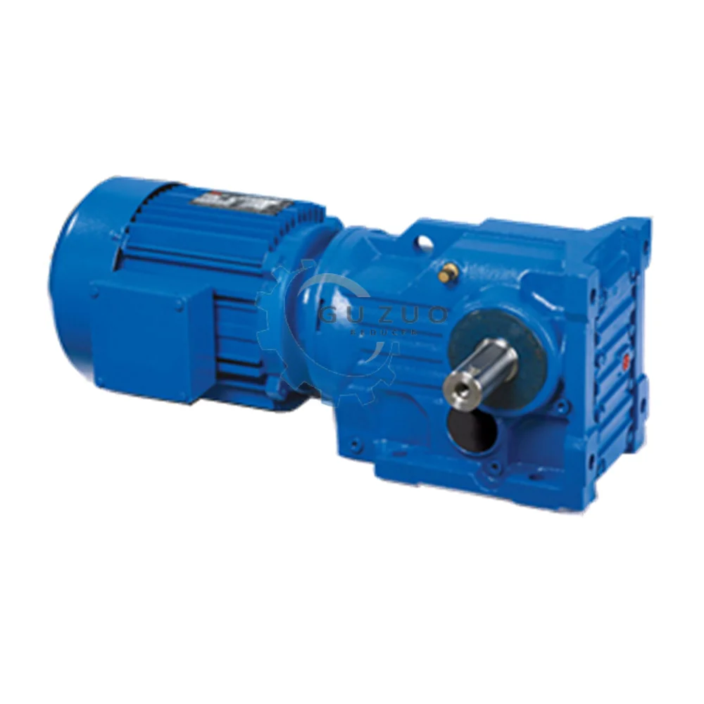 Guzuo 2021 High Toruqe K57 Series Spiral Bevel Helical Gearbox Speed Reducer For Output Flange Geared Motor