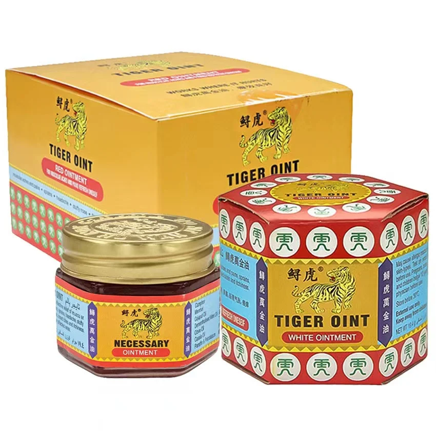 100% Original Red White Tiger Balm Ointment Pain Relief Muscle Stomachache Massage Rub Muscular Tigersbalm  pain relief
