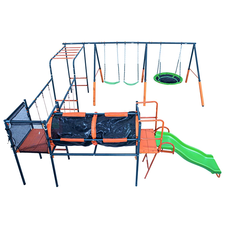 Strong Heavy Duty Playground Sporting with Outdoor Climbing Swing And Slide Set Outdoor For Kids