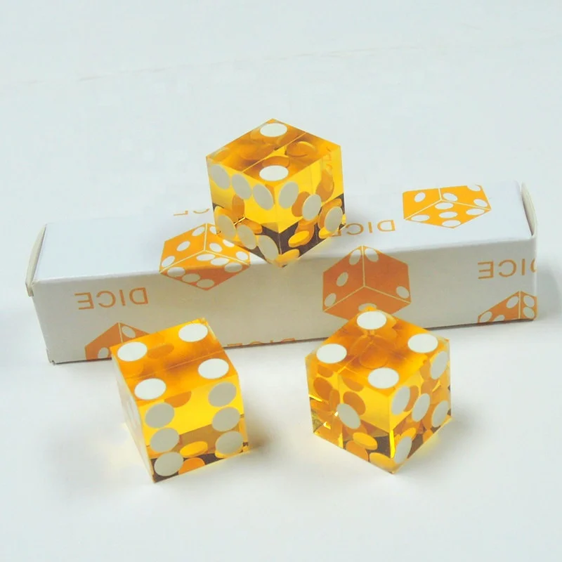 Высокопрочные акриловые игральные кости для казино