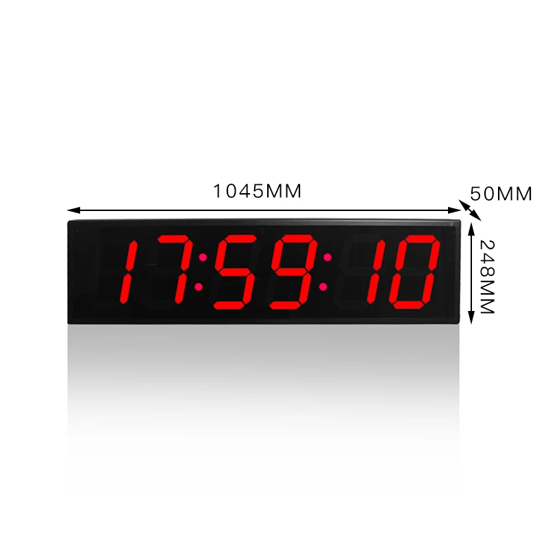 Customized 8 Inch 6-digit Outdoor Use Big Wall Clock Electronic Stopwatch