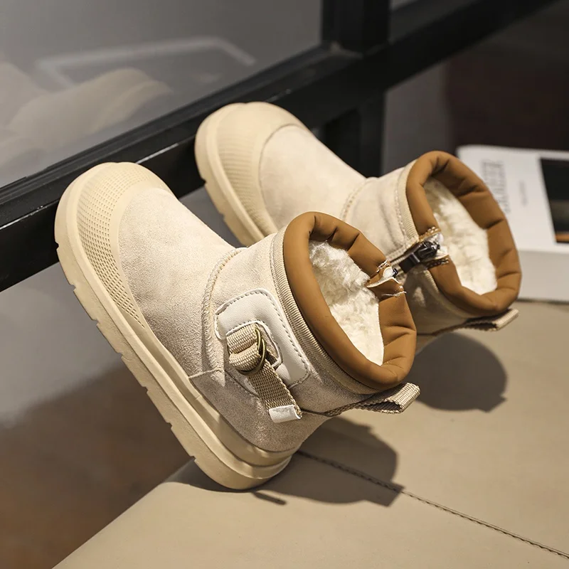 Hot-Selling High Quality Velvet Fabric Winter Snow Boots for Kids Cold-Proof and Warm for Sport Use Latest Issue