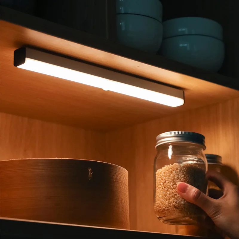 
 Индукционный светильник для гардероба, индукционный светильник для коридора, спальни, человеческого тела, длинная Светодиодная лента с бесплатной проводкой, Индукционное освещение  