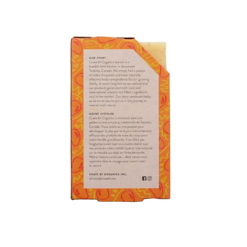 Packing box Custom Soap Packaging Box High Quality Customize Printed Kraft Paper Packaging Soap Box For Home Made Soap