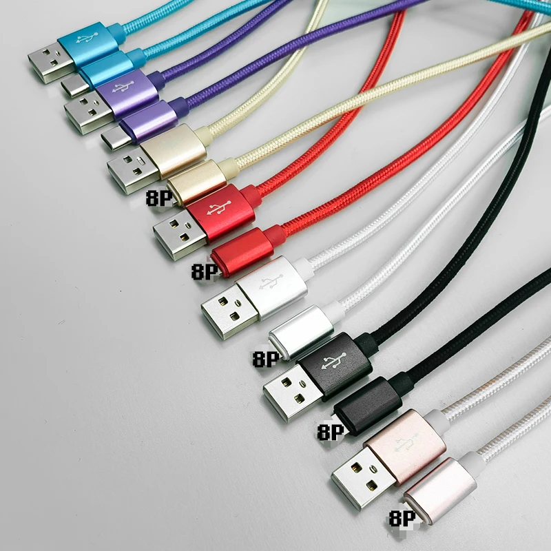 Quick Charge Usb Cable 3ft 6ft 10ft Nylon Braided Type C Data Cable for Samsung original