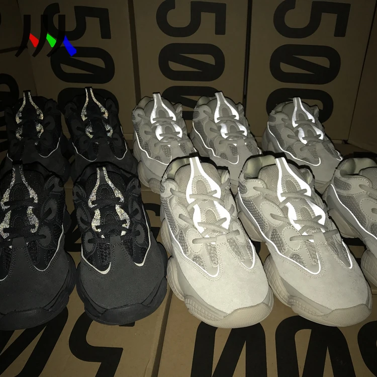 С логотипом и коробками, дизайнерская обувь Yeezy 500, лаванда, мягкая видимость, Yezzys 350 V2 700 V3, спортивные кроссовки для бега