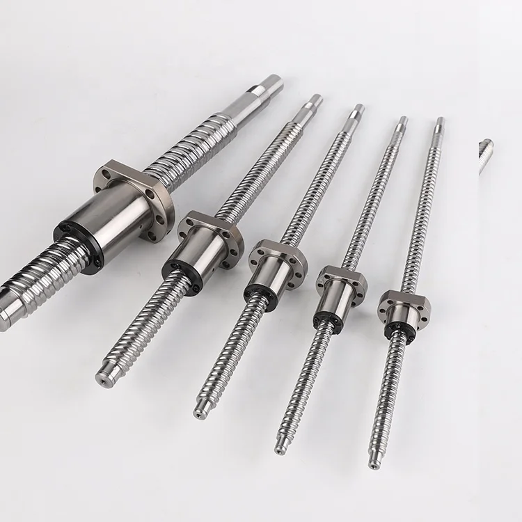 China wholesale stainless steel CNC lead screw rotating nut 20mm ball screw cnc linear guide Ground Ballscrew 1605 ball screw