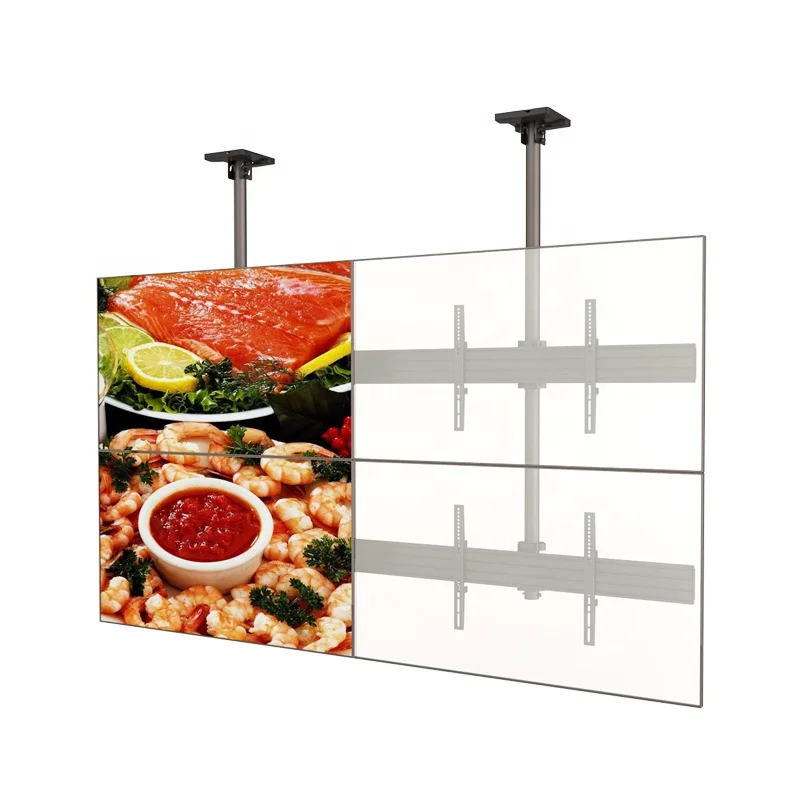 Universal Quad Vertical 2X2 Ceiling Mount for 32 inch to 65 inch VESA 100X100-600X400 VESA 100X100-600X400mm TV Mount