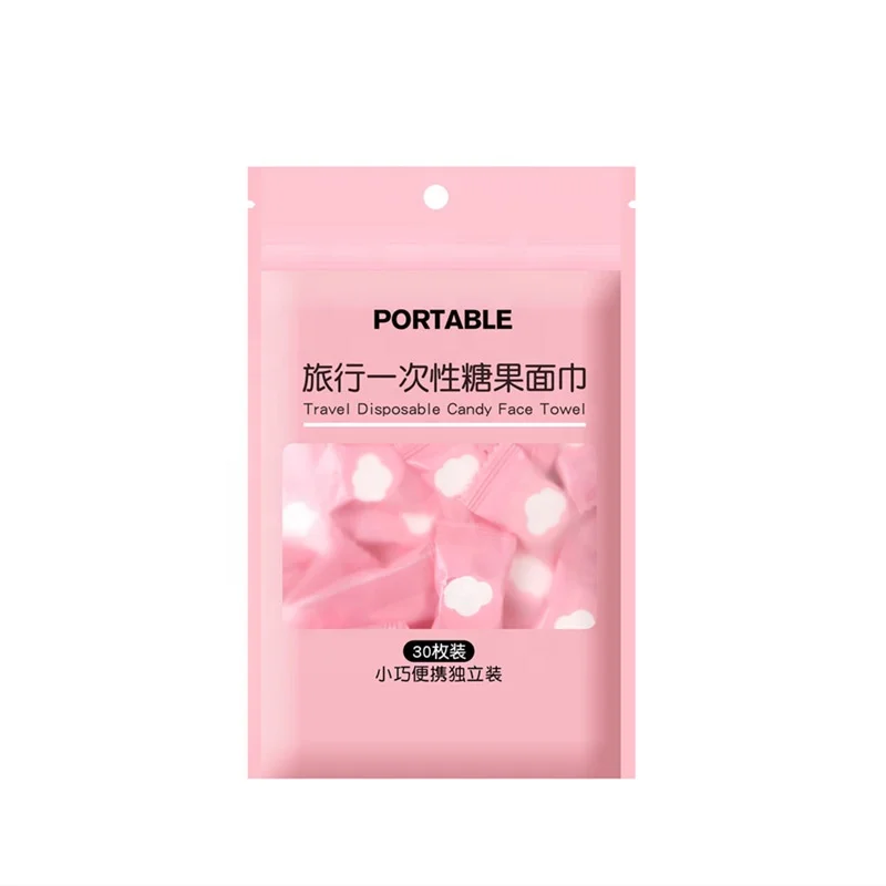 OEM custom high quality portable 100% cotton compressed disposable face towel for outdoor travelling