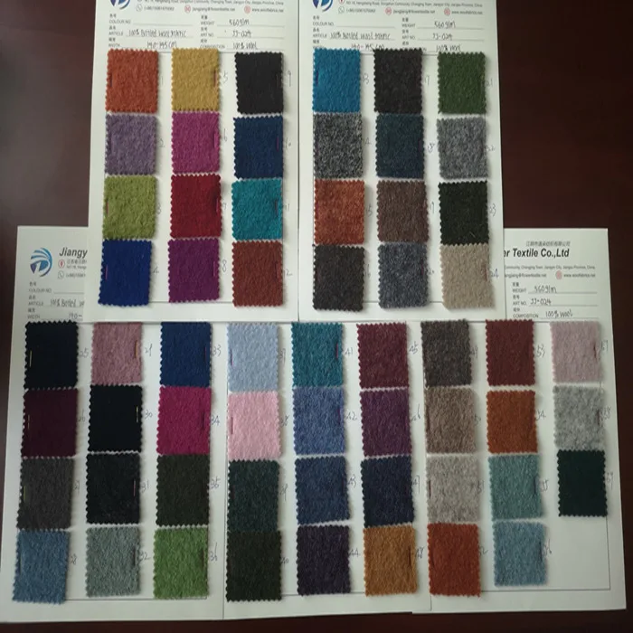 
Wholesale the most competitive price guaranteed quality available many colours 100% boiled wool fabrics 