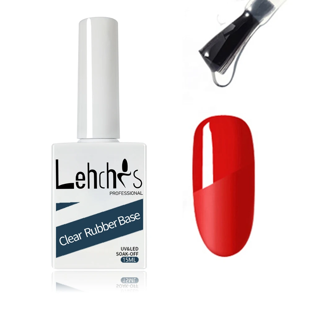 Good quality Rubber Base top Coat for professional salon nail art use clear color base glue Soak Off UV LED Gel Nails Polish