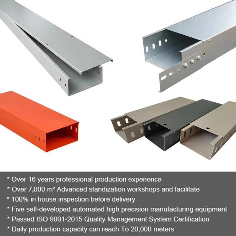Factory Direct Sale Waterproof Rustproof Outdoor Spraying Cable Trunking Stainless Steel Hot-Dipped Galvanized Solar Cable Tray