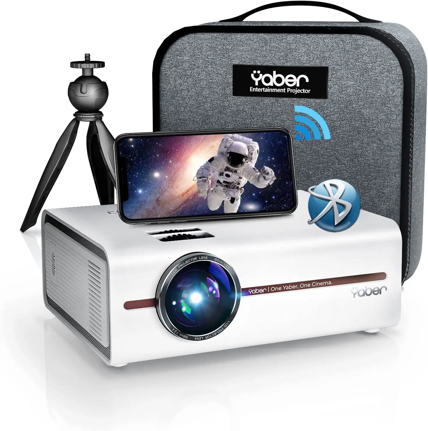 Yaber Projector with 5G WiFi and BT 5.1 1080P Resolution 4K Home Office Beamer with Tripod Bag Ready Proyector stock in US EU