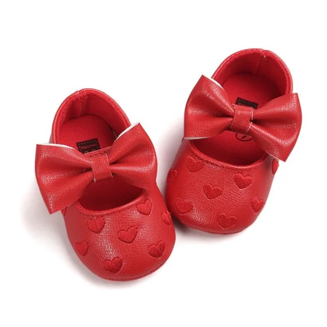 Baby  princess Dress Shoes Sweet Bow Infant Prewalker Soft Sole Pu Baby Girls Shoes T1113