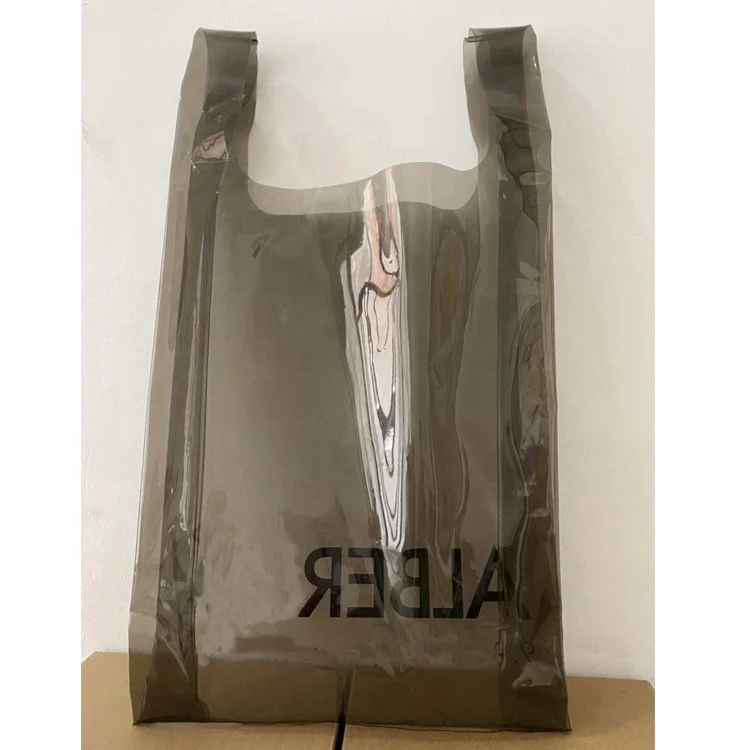 Market Shopping Transparent Large capacity handle tote bags women clear tote bag