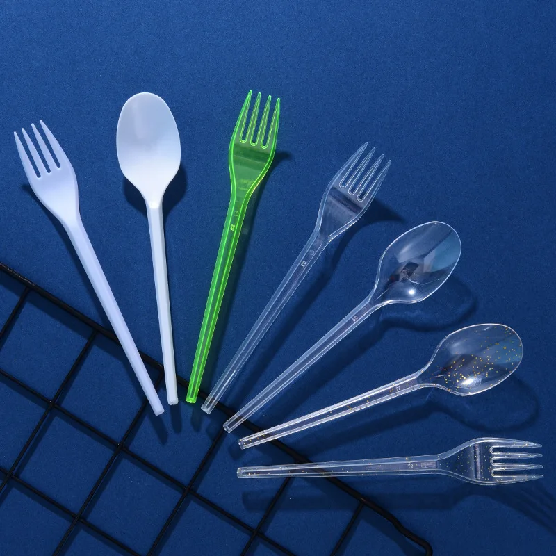 Suyang Plastic Cutlery 2.5g PS Airline Plastic Cutlery Spoon Fork Knife Set for Restaurant