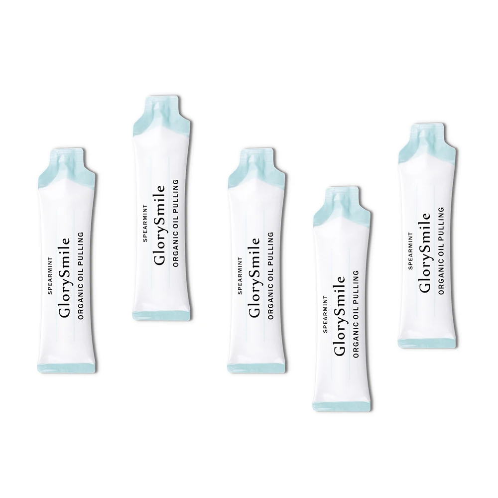 CE Certificate Factory Private Label Refresh Bad Breath Portable Natural Coconut Oil Pulling Single Sachet Whitening Mouthwash