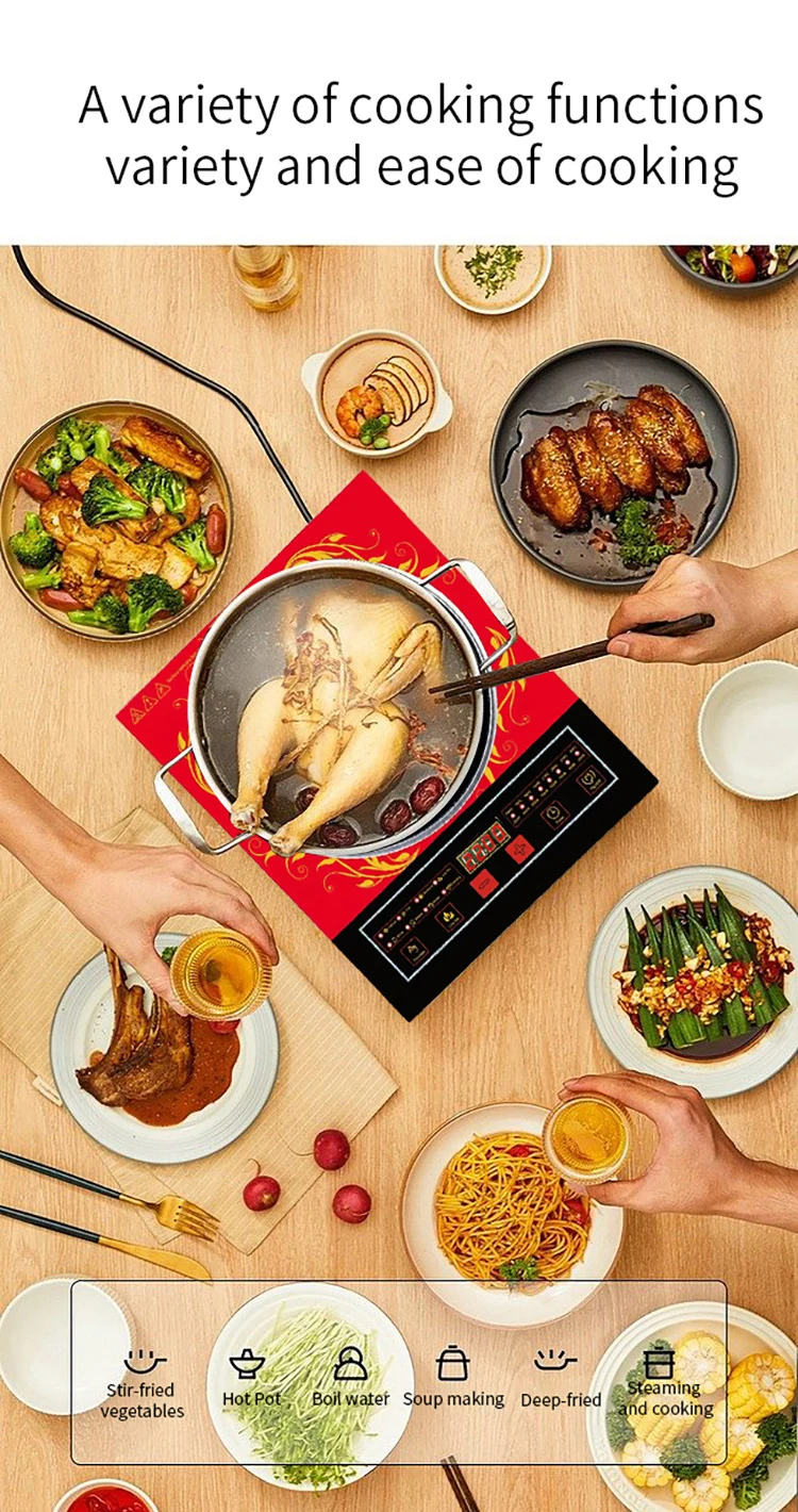 Hot Plates Multifunction Digital Touch Control Single Electric Stove Infrared Cooker Induction Cooktop