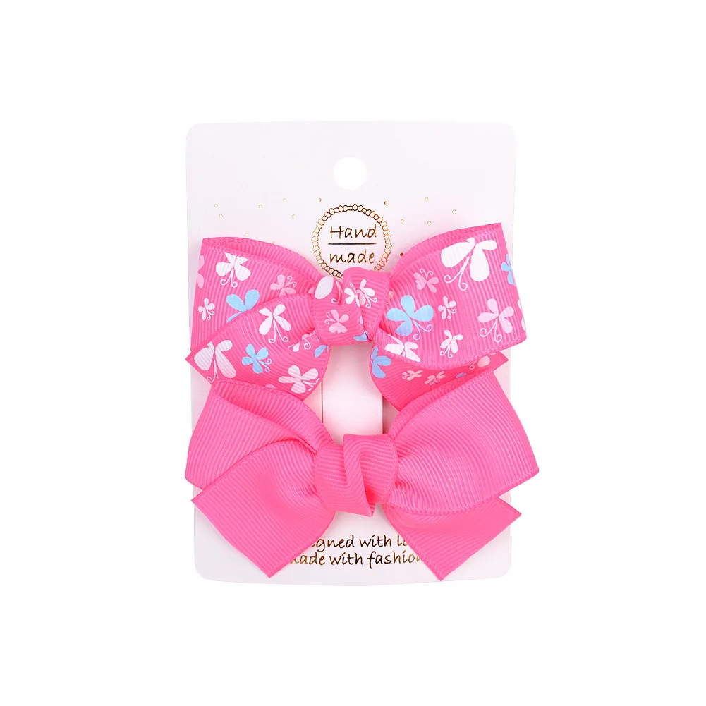 Fragmented Solid Color Hair Clip Set Cute Bow Tie Edge Clip Small Fresh Hair duckbill clip headwear Baby girls Hair Accessories