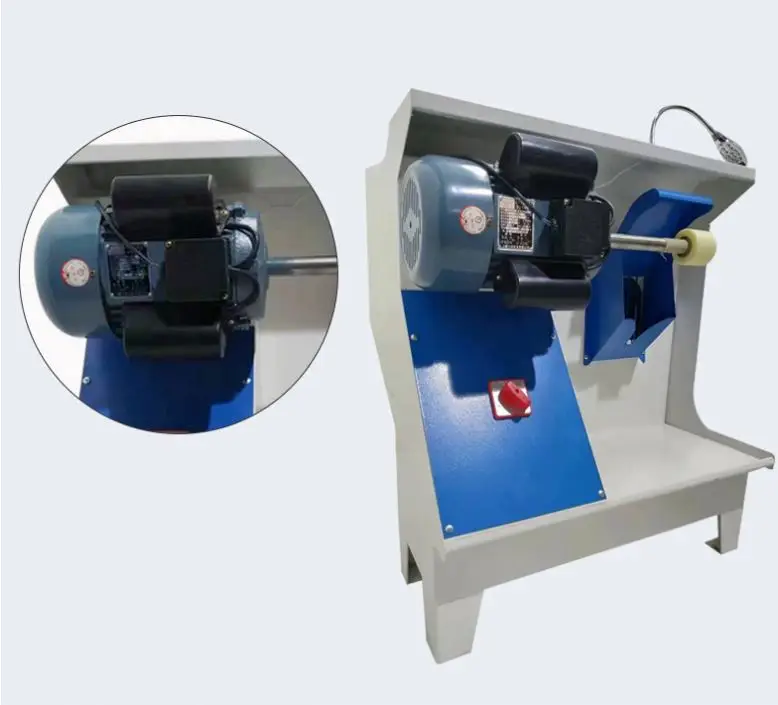 single head dust removal grinding wheel polishing machine for leather in shoe industry