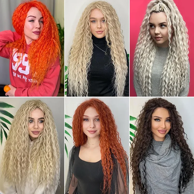 Wholesale Soft Curling Crochet Hair 22inch 30Inch Water Wave Twist Synthetic Kanekalon Braiding Hair Extensions For Black People