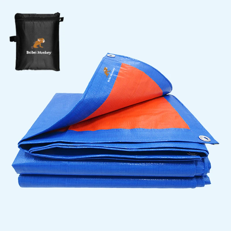 (Blue/Orange)Pvc plastic tarpaulin canvas Durable Waterproof Fabric Heavy Duty Tarps Cover flameresistant material