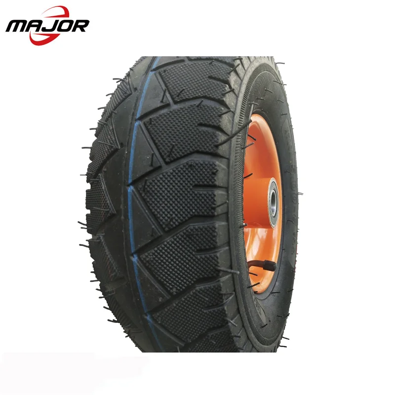 13 inch metal rim 500-6 pneumatic wider wheels with 4PR/6PR tire for garden carts and lawn mover