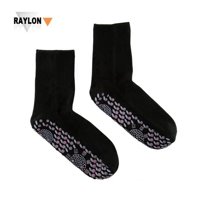 RL-B801 точечный массаж Турмалин Био энергетические нано инфракрасный керамический Магнитный носки терапия массаж отрицательные ионы носки