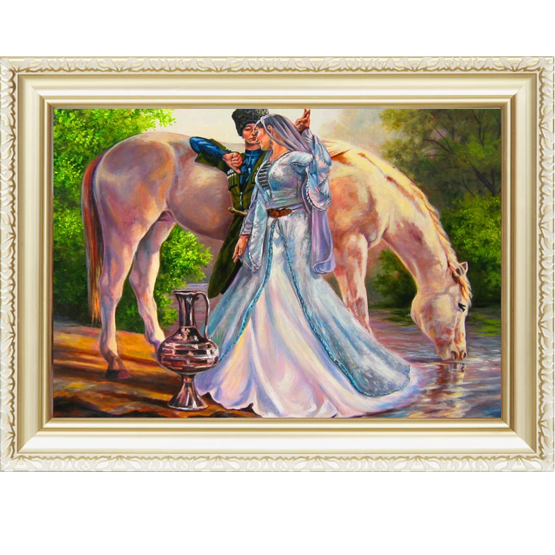 Romantic Beauty 40*50 DIY Painting By Numbers Kits Customized Wall Decor Oil Painting