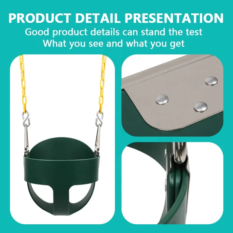 Dropship Outdoor playground swing seat toddler swing seat baby full bucket swing seats