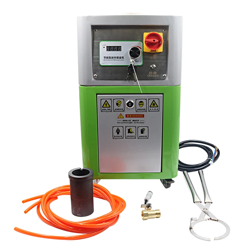1800℃ Energy Saving Metal Melting Machine 1KG/2KG/3KG Jewelry Intermediate Frequency Melting Furnace for Gold Silver Copper