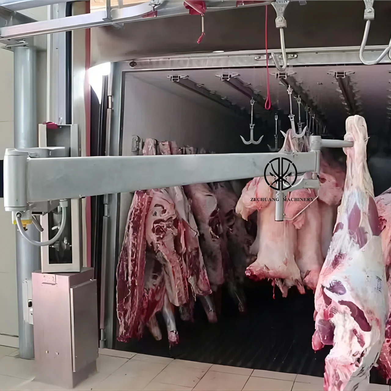 Mutton Pork Beef Abattoir Machine Slaughtering Equipment Carcass And Meat Loading Machine Arm Cattle Unloading Machine Hand