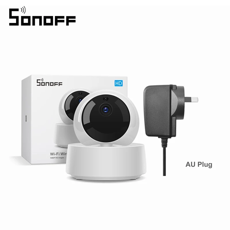 Интеллектуальный выключатель света Sonoff 1080P Великобритании HD ip-камера безопасности беспроводная Wi-Fi приложение с контролям GK-200MP2-B движения детектив 360 просмотра активности оповещения