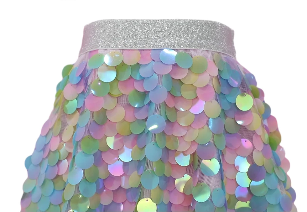 Customized Kids clothing Sequin skirt Summer mini short party Skirt for 2-8T girls